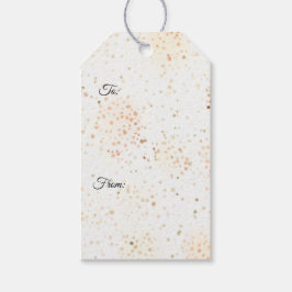 Golden Peach Speckled Watercolor Gift Tags Geschenkanhänger