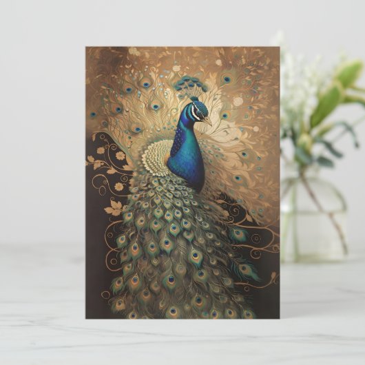 Golden Peacock Bird (Stehend Vorderseite)