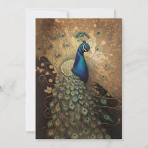 Golden Peacock Bird