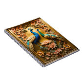 Golden Peacock Design Notebook Notizblock (Rechte Seite)