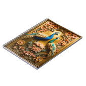 Golden Peacock Design Notebook Notizblock (Linke Seite)