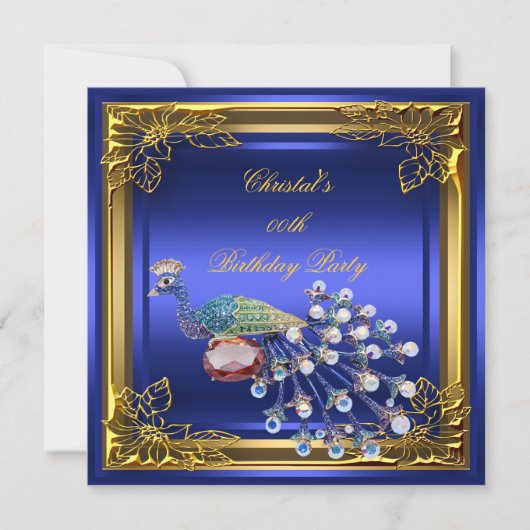 Golden Peacock Elite Einladung (Vorderseite)