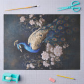 Golden Peacock Facing Links Entkopplung Seidenpapier (Basteln)