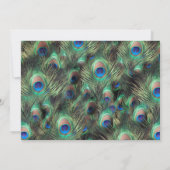 Golden Peacock Feather Foto Save the Date (Rückseite)