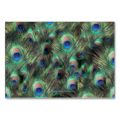 Golden Peacock Feather Table Place Name Cards Tischnummer (Rückseite)