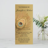 Golden Peacock Hochzeitsprogramm Programm (Stehend Vorderseite)
