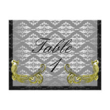 Golden Peacock Illustration Damaskus auf der Tisch