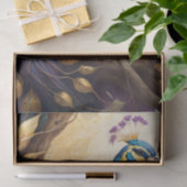 Golden peacock in a golden forest v3 seidenpapier (Geschenk)