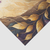 Golden peacock in a golden forest v3 seidenpapier (Detail)