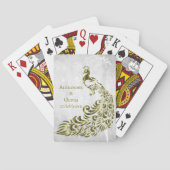Golden Peacock Leaf Weinwanderwege Spielkarten (Rückseite)