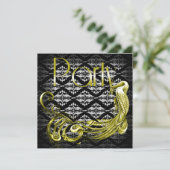 Golden Peacock Piazza della Riforma Einladung (Stehend Vorderseite)