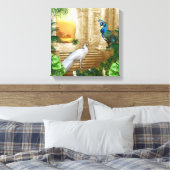Golden Peacock Tempel Leinwanddruck (Insitu (Schlafzimmer))
