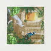 Golden Peacock Tempel Wandteppich (Vorderseite (Horizontal))