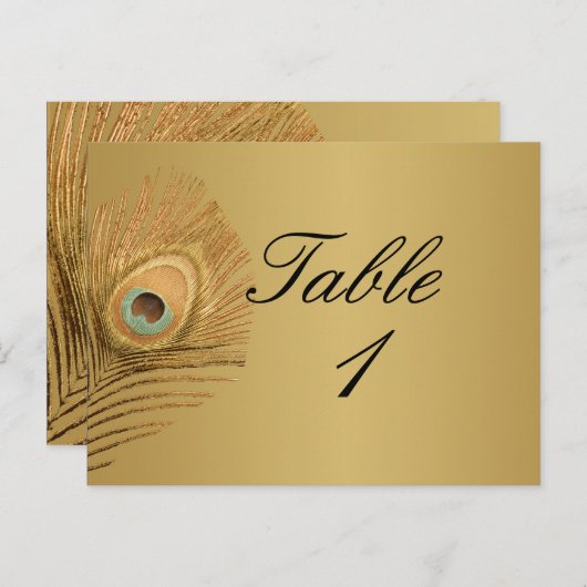 Golden Peacock Tischnummer (Vorne/Hinten)