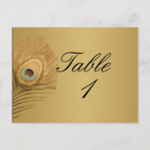 Golden Peacock Tischnummer (Vorderseite)