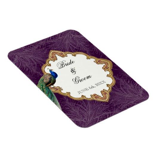 Golden Peacock & Wirbel - Hochzeit retten das Datu Magnet (Rechte Seite)