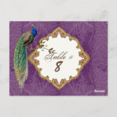 Golden Peacock & Wirbel - Tischnummer Cards (Rückseite)