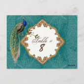 Golden Peacock & Wirbel - Tischnummer Cards (Rückseite)