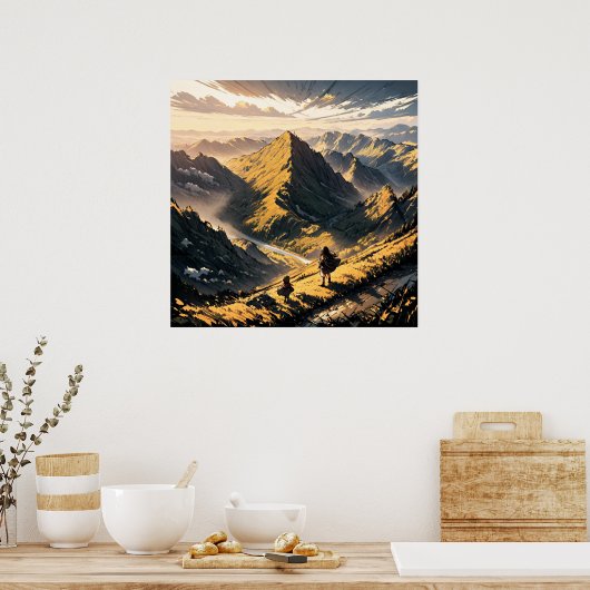 Golden Peaks: Eine Reise durch zwei Soule Poster (Küche)
