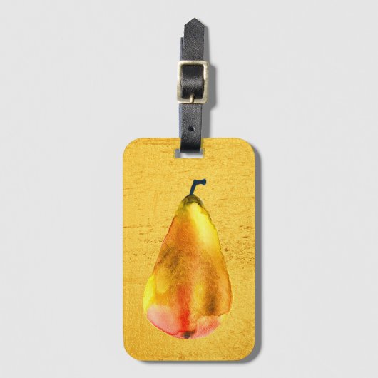 Golden Pear Gepäckanhänger (Vorderseite Vertikal)