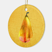Golden Pear Keramik Ornament (Links)
