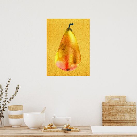 Golden Pear Poster (Küche)
