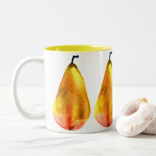 Golden Pear Zweifarbige Tasse (Mit Donut)