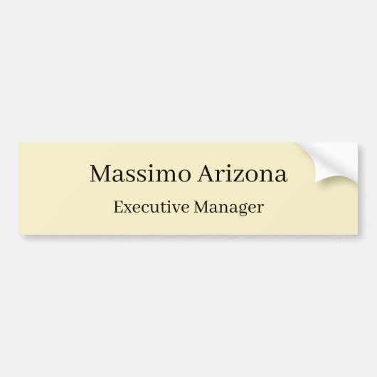 Golden Pearl Plain Professional Modern Minimailst Autoaufkleber (Vorne)