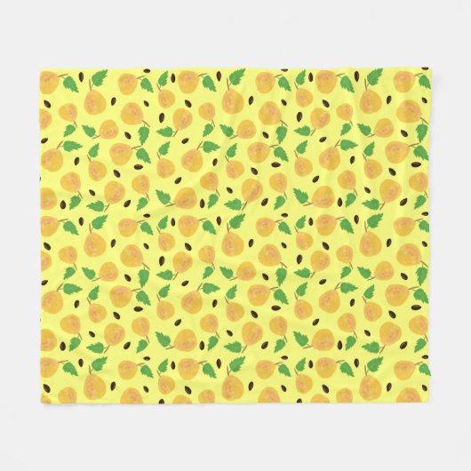 Golden Pears Collection Yellow Bright Fleecedecke (Vorderseite (Horizontal))