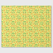 Golden Pears Collection Yellow Bright Geschenkpapier (Flach)