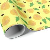 Golden Pears Collection Yellow Bright Geschenkpapier (Rolleneckpunkt)