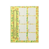 Golden Pears Collection Yellow Bright Planner Notizblock (Rotiert)
