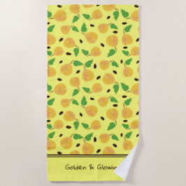 Golden Pears Collection Yellow Bright Strandtuch