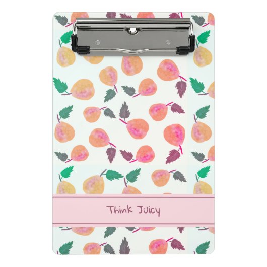 Golden Pears Kollektion Pink Mini Klemmbrett (Vorderseite)