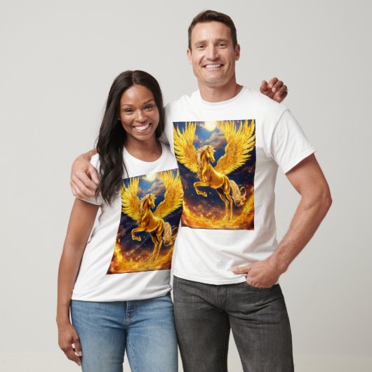 Golden Pegasus Fantasy T - Shirt (Unisex)