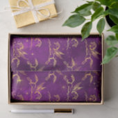Golden Pegasus Sparkle Pattern on Regal Purple Seidenpapier (Geschenk)