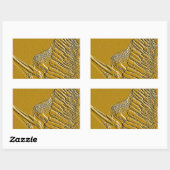Golden Pelicans_ Rechteckiger Aufkleber (Blatt)