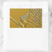 Golden Pelicans_ Rechteckiger Aufkleber (Tasche)