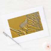 Golden Pelicans_ Rechteckiger Aufkleber (Umschlag)