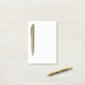 Golden Pen Lined 3M Post-it® Notizen (Auf Schreibtisch)