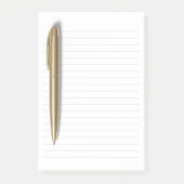 Golden Pen Lined 3M Post-it® Notizen (Vorderseite)