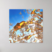 Golden Pencies Stretched Canvas Print Leinwanddruck (Vorderseite)