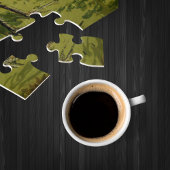 Golden Penciled Hamburg Roosters and Hens on Farm Puzzle