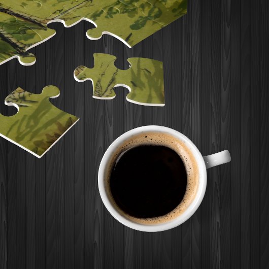 Golden Penciled Hamburg Roosters and Hens on Farm Puzzle