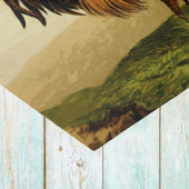 Golden Penciled Hamburg Roosters and Hens on Farm Seidenpapier