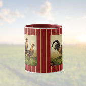 Golden Penciled Hamburg Roosters Red Gold Striped Tasse