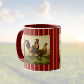 Golden Penciled Hamburg Roosters Red Gold Striped Tasse
