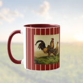 Golden Penciled Hamburg Roosters Red Gold Striped Tasse