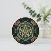 Golden Pentacle Celestial New Moon Circle Einladung (Stehend Vorderseite)
