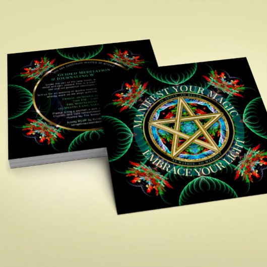 Golden Pentacle Celestial New Moon Circle Einladung